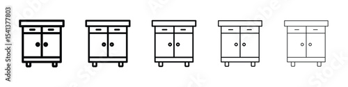 Cabinet icon for mobile concept and web design.