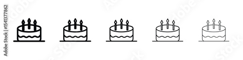 Cake icon for mobile concept and web design.