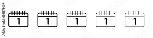 Calendar day icon for mobile concept and web design.