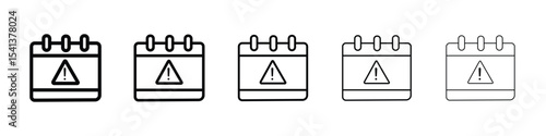 Calendar exclamation icon for mobile concept and web design.