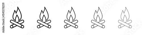 Campfire icon for mobile concept and web design.
