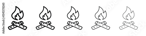 Campfire icon for mobile concept and web design.