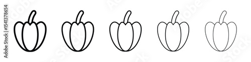 Capsicum icon for mobile concept and web design.