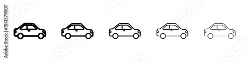 Car side view icon for mobile concept and web design.