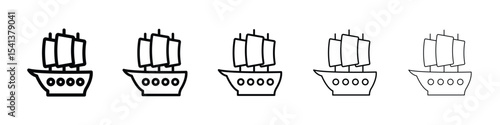Caravel icon for mobile concept and web design.