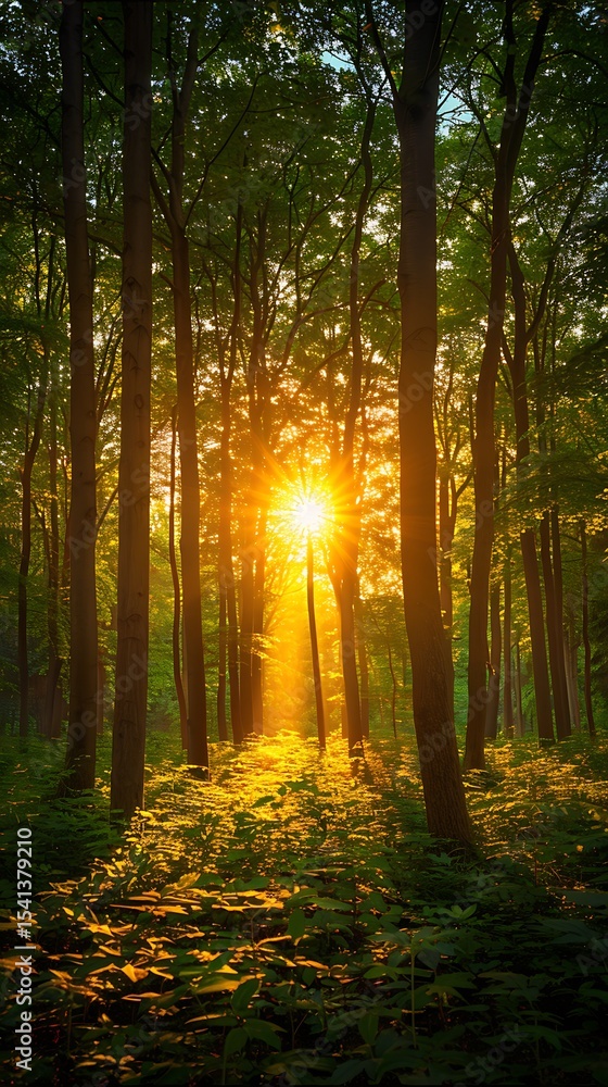 Fototapeta premium sunrise in the forest