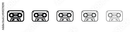 Cassette tape icon for mobile concept and web design.