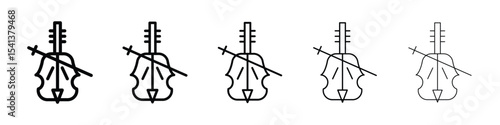 Cello icon for mobile concept and web design.