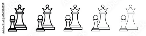 Chess icon for mobile concept and web design.