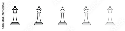 Chess queen icon for mobile concept and web design.