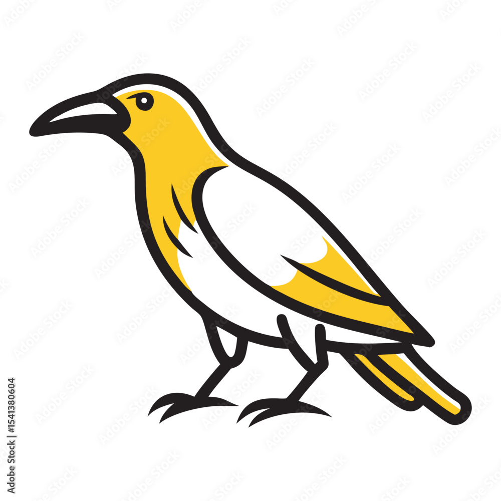 Fototapeta premium Crow vector art illustration.