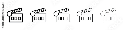 Cinema flapper icon for mobile concept and web design.