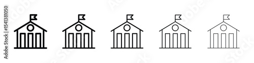 City hall building icon for mobile concept and web design.