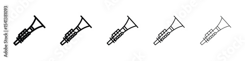 Clarinet icon for mobile concept and web design.