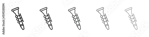 Clarinet icon for mobile concept and web design.