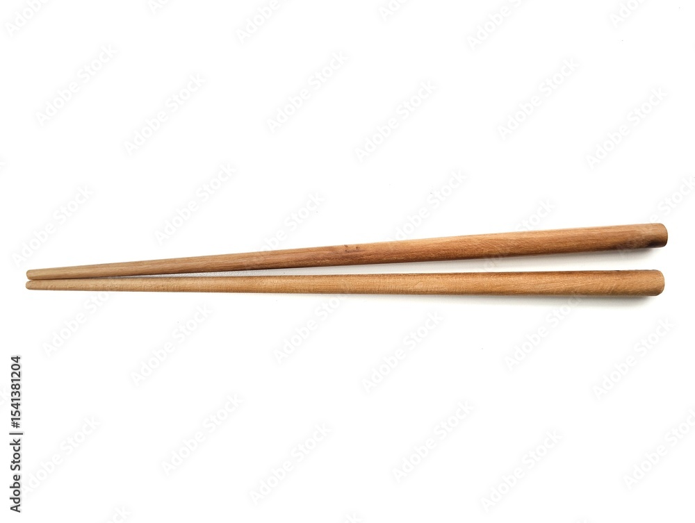 Wooden chopsticks isolated on white background Wooden chopsticks isolated on white background