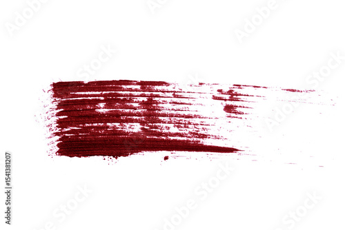 Red Paint Brush Stroke Transparent Background for Artistic Design Elements