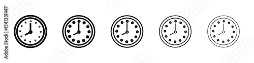 Clock seven icon for mobile concept and web design.