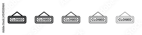 Closed sign icon for mobile concept and web design.