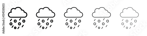 Cloud hail icon for mobile concept and web design.