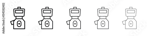 Cold pressed juicer icon for mobile concept and web design.