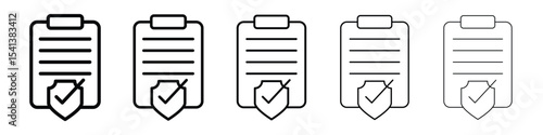 Contract coverage icon for mobile concept and web design.