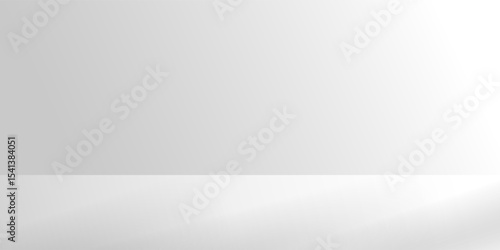 White grey gradient studio room background. Vector EPS 10