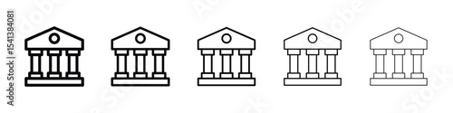 Courthouse icon for mobile concept and web design.