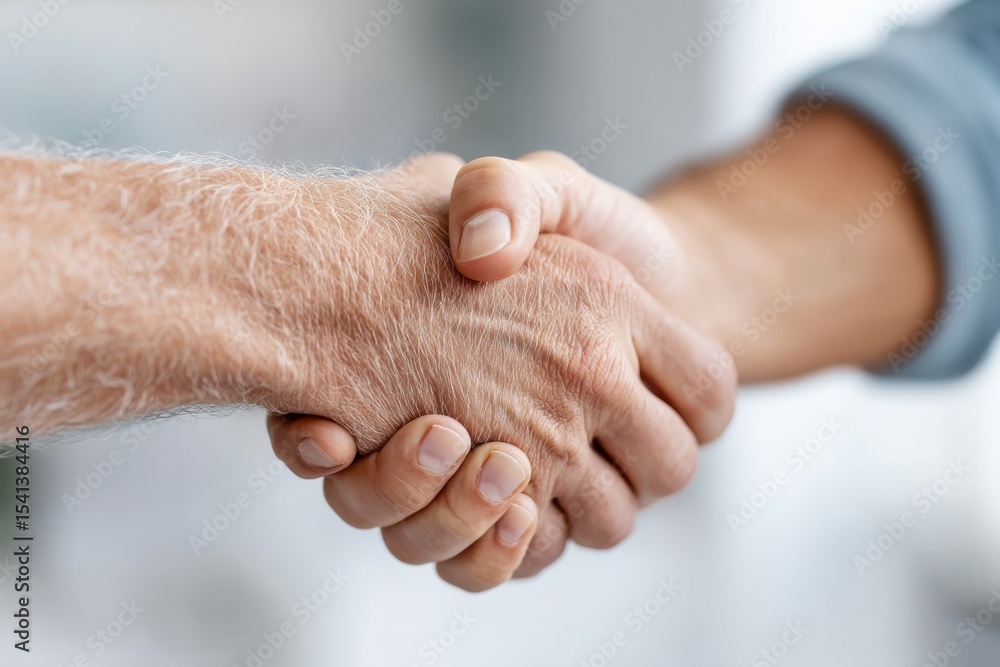 Fototapeta premium Overcoming the fear of talking to strangers through warm introductions and open gestures