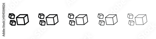 Cube icon for mobile concept and web design.