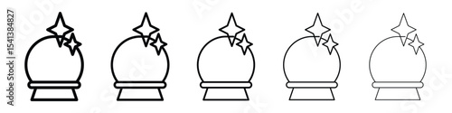 Crystal ball icon for mobile concept and web design.