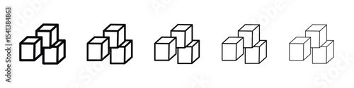 Cubes icon for mobile concept and web design.