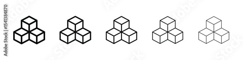 Cubes icon for mobile concept and web design.