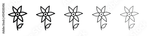 Daffodil Flower icon for mobile concept and web design.