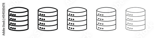 Database icon for mobile concept and web design.