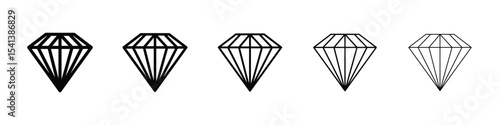 Diamond icon for mobile concept and web design.