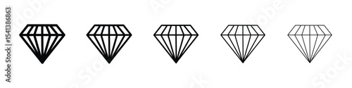 Diamond icon for mobile concept and web design.