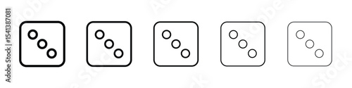 Dice three icon for mobile concept and web design.