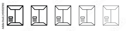 Document envelope icon for mobile concept and web design.