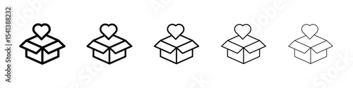 Donation box icon for mobile concept and web design.