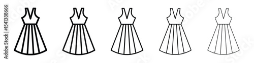 Dress icon for mobile concept and web design.