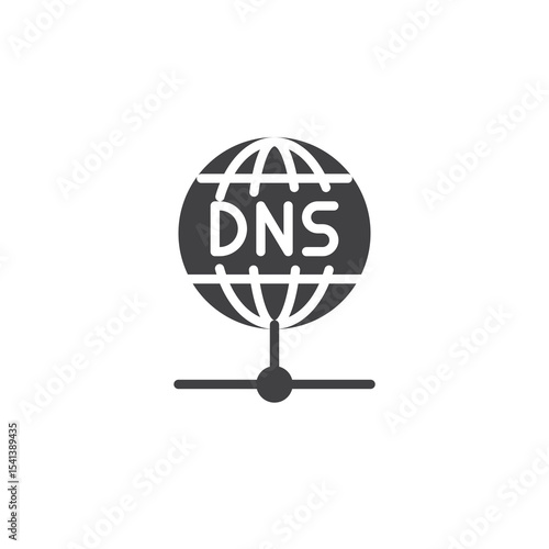 DNS server solid glyph icon