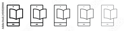 Ebook icon for mobile concept and web design.