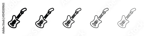 Electric Guitar icon for mobile concept and web design.