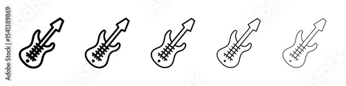 Electric Guitar icon for mobile concept and web design.