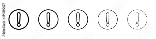 Exclamation interface icon for mobile concept and web design.
