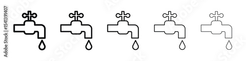 Faucet drip icon for mobile concept and web design.