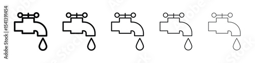 Faucet drip icon for mobile concept and web design.