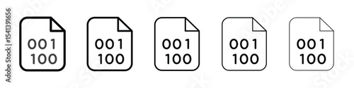 File Binary icon for mobile concept and web design.