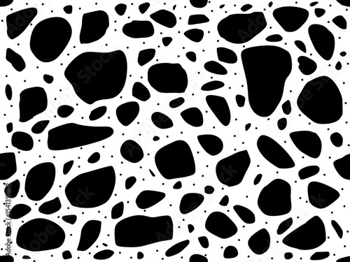 Black gravels and sands seamless pattern